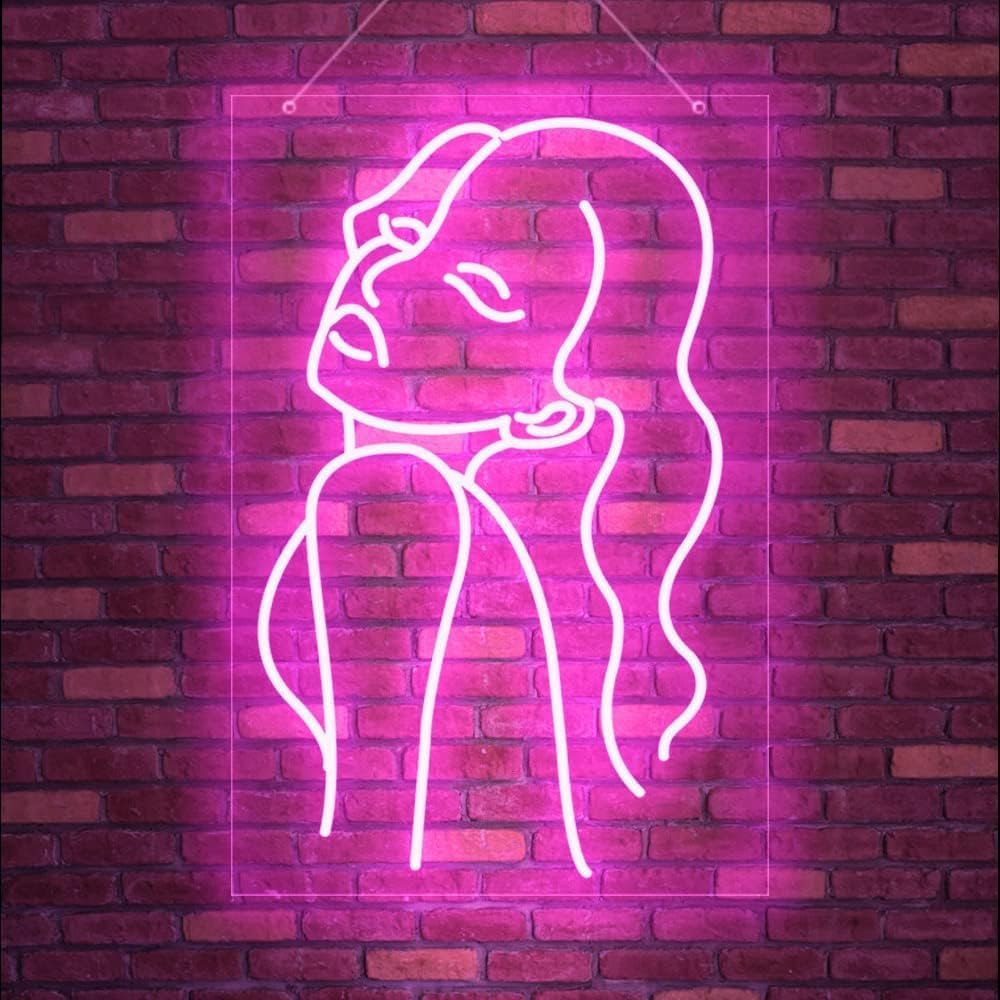 Purple Woman Neon Sign