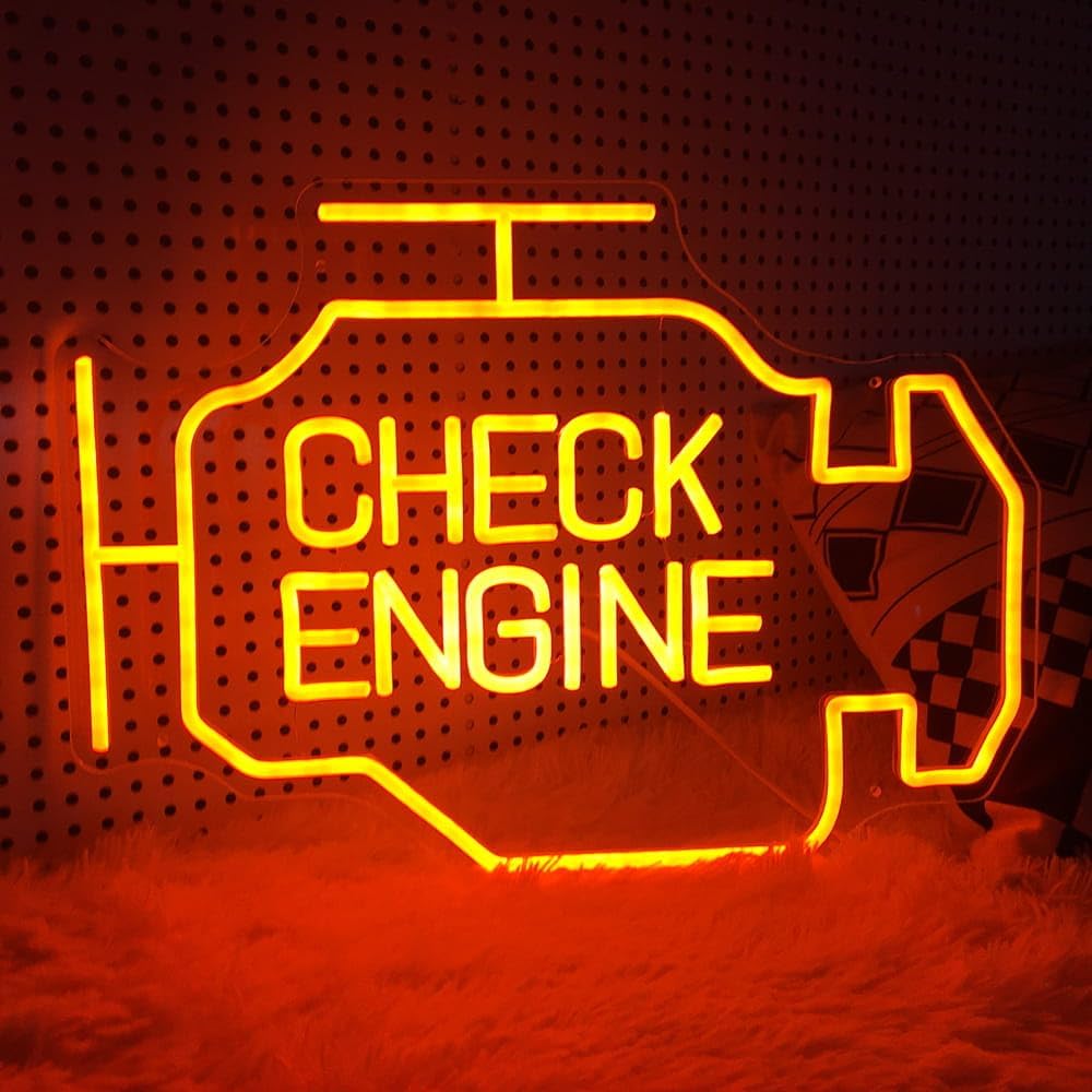 Check Engine Light Neon Sign