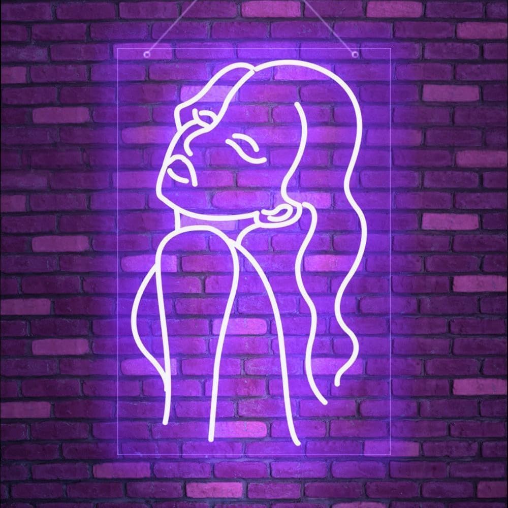 Purple Woman Neon Sign
