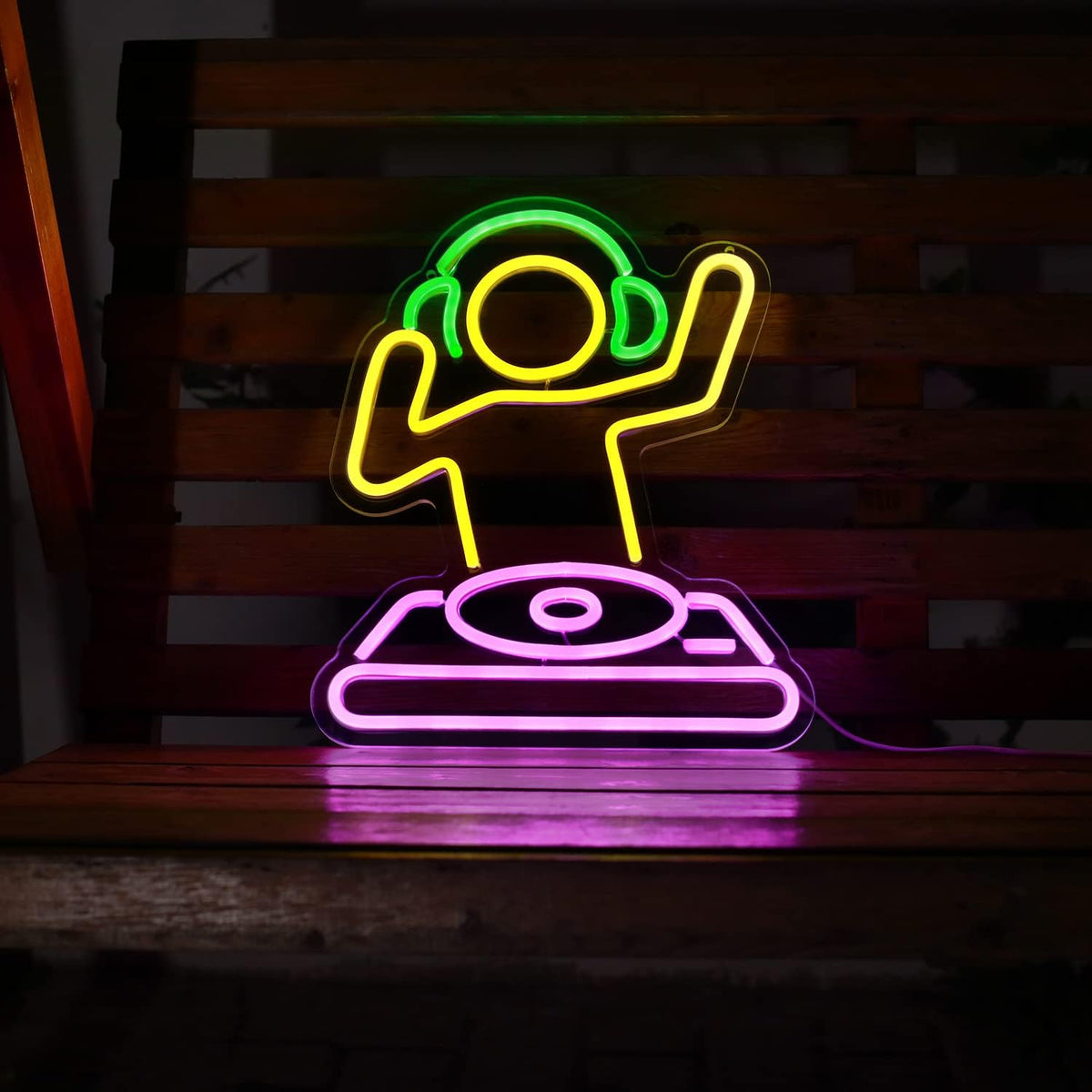 "Dj Playing" Neon Sign