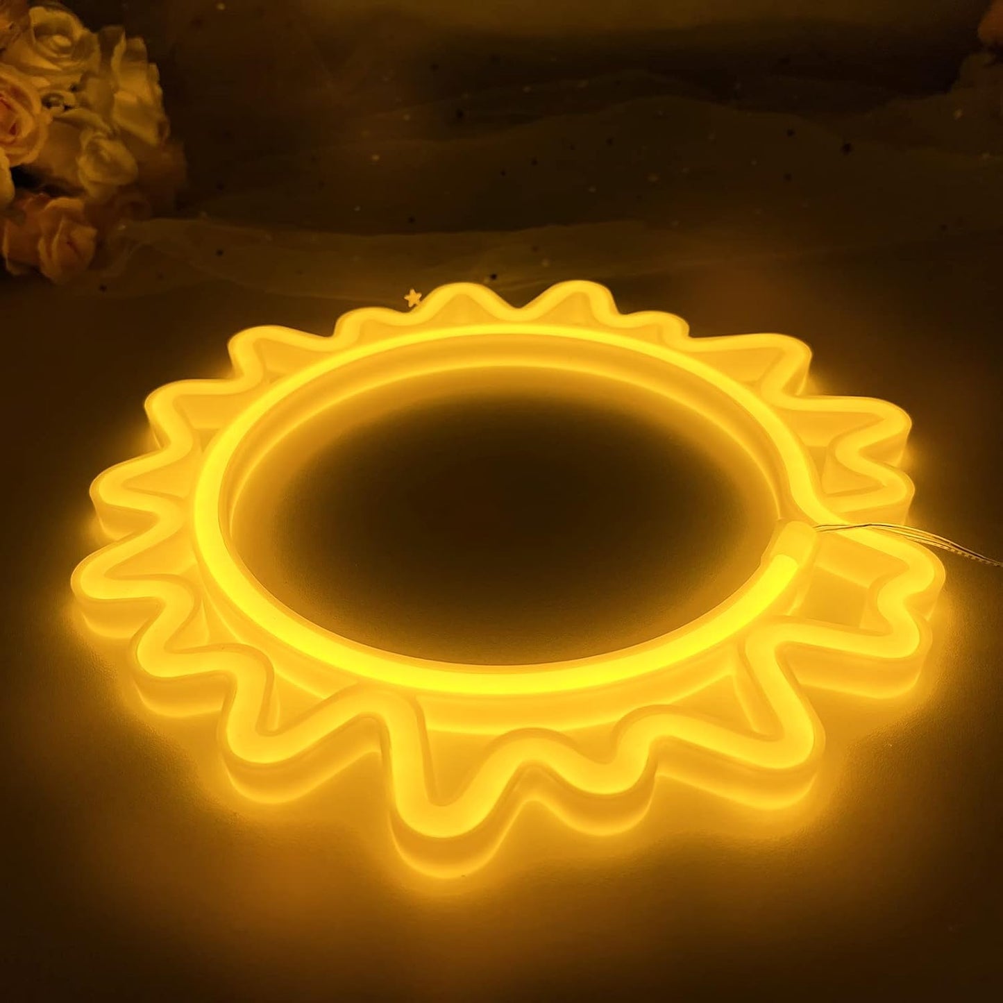 Aesthetic Yellow Sun Neon Sign