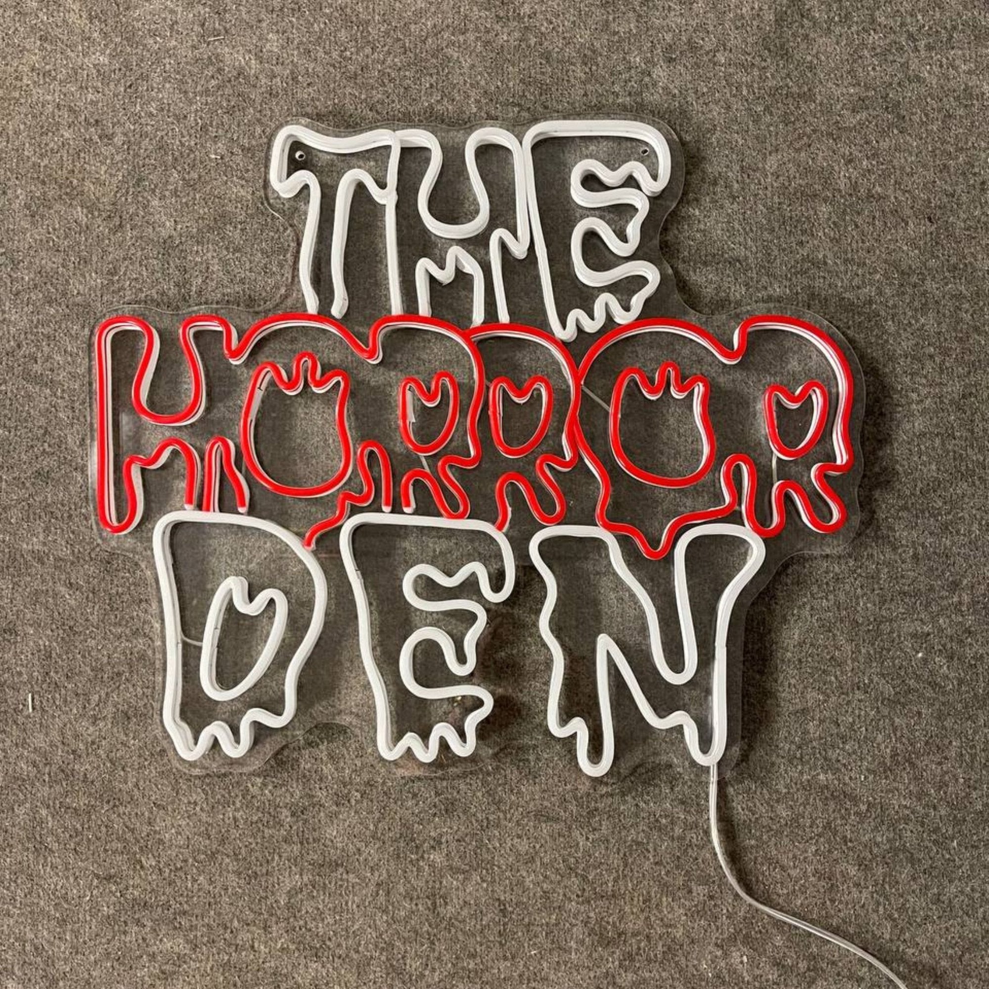 "The Horror Den" Neon Sign