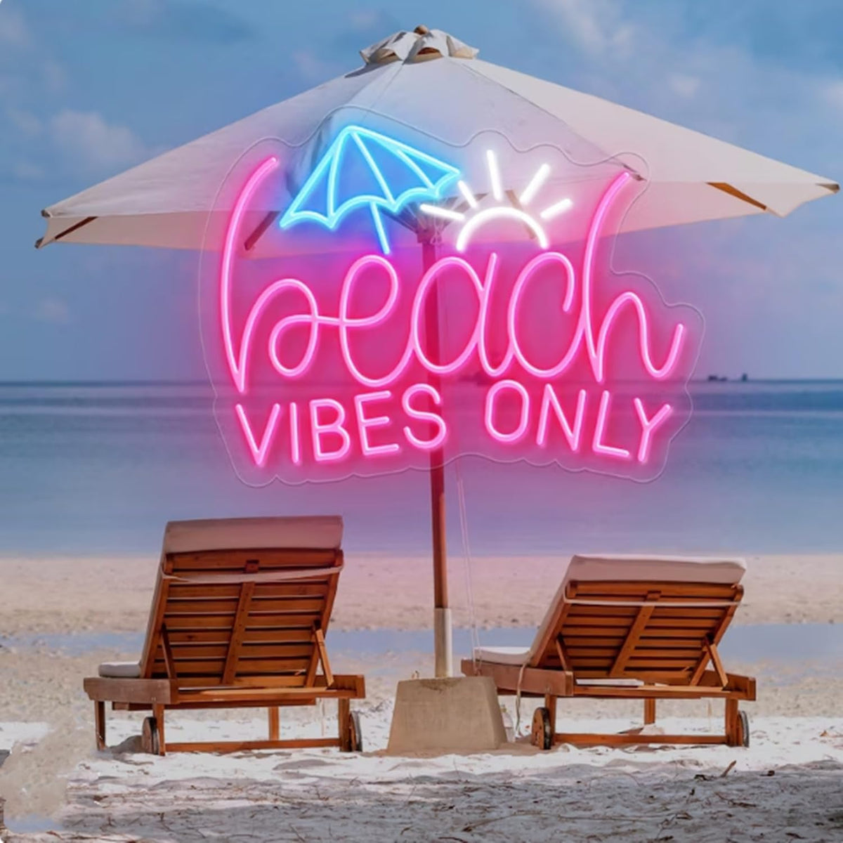 Beach Vibes Only Neon Sign