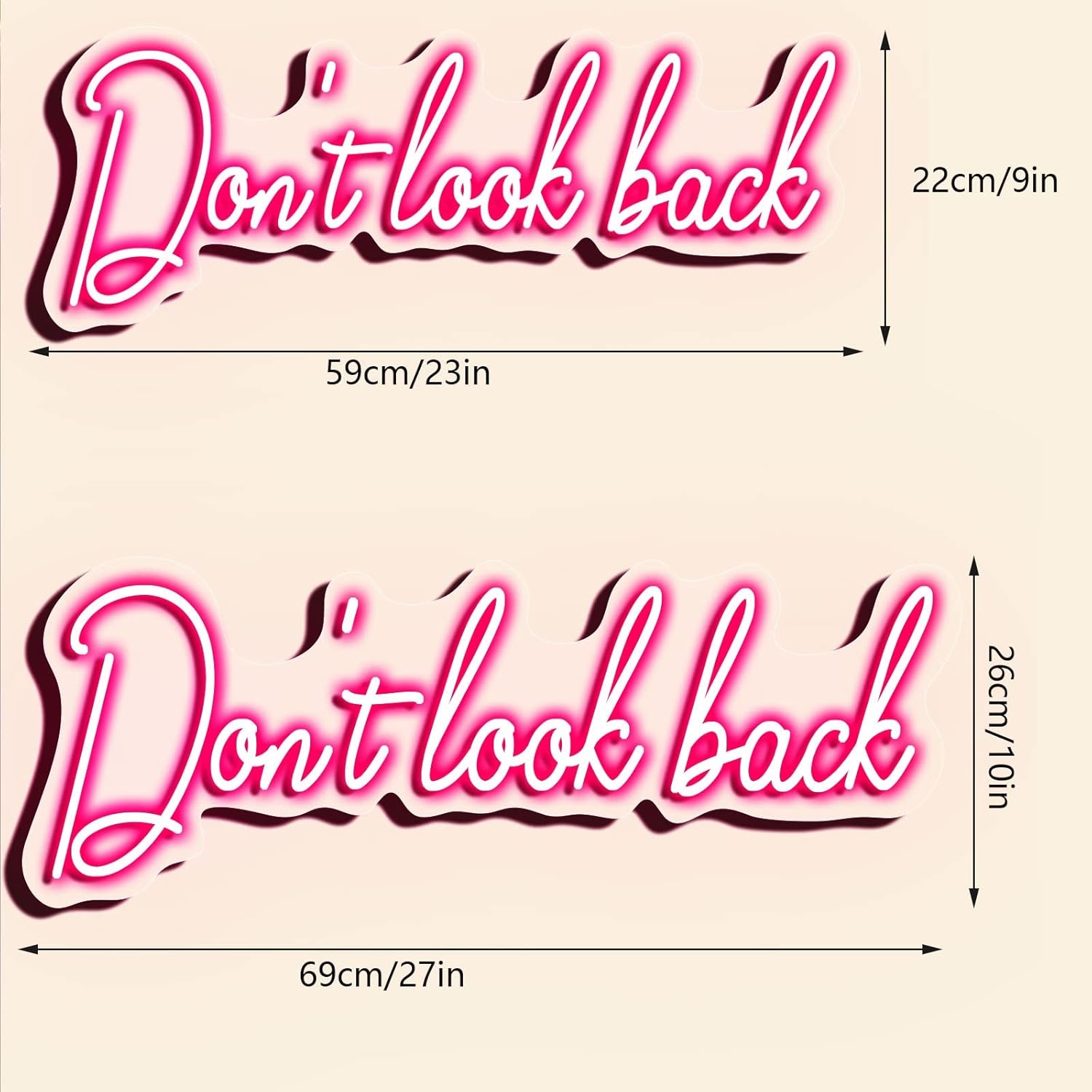 Don't Look Back LED Neon Sign