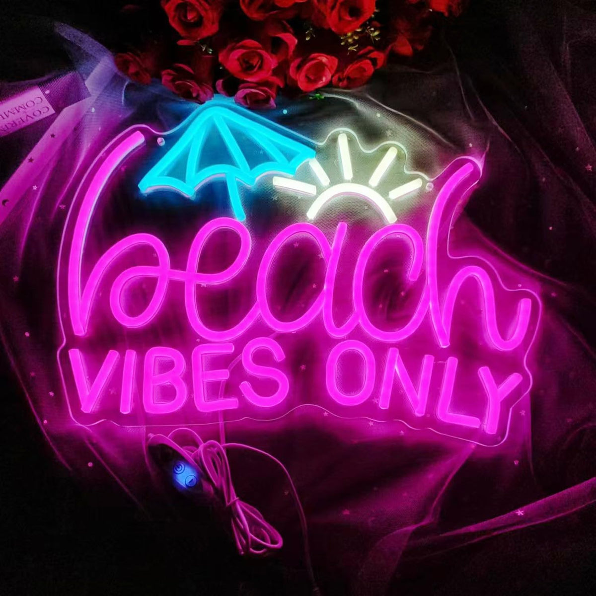 Beach Vibes Only Neon Sign