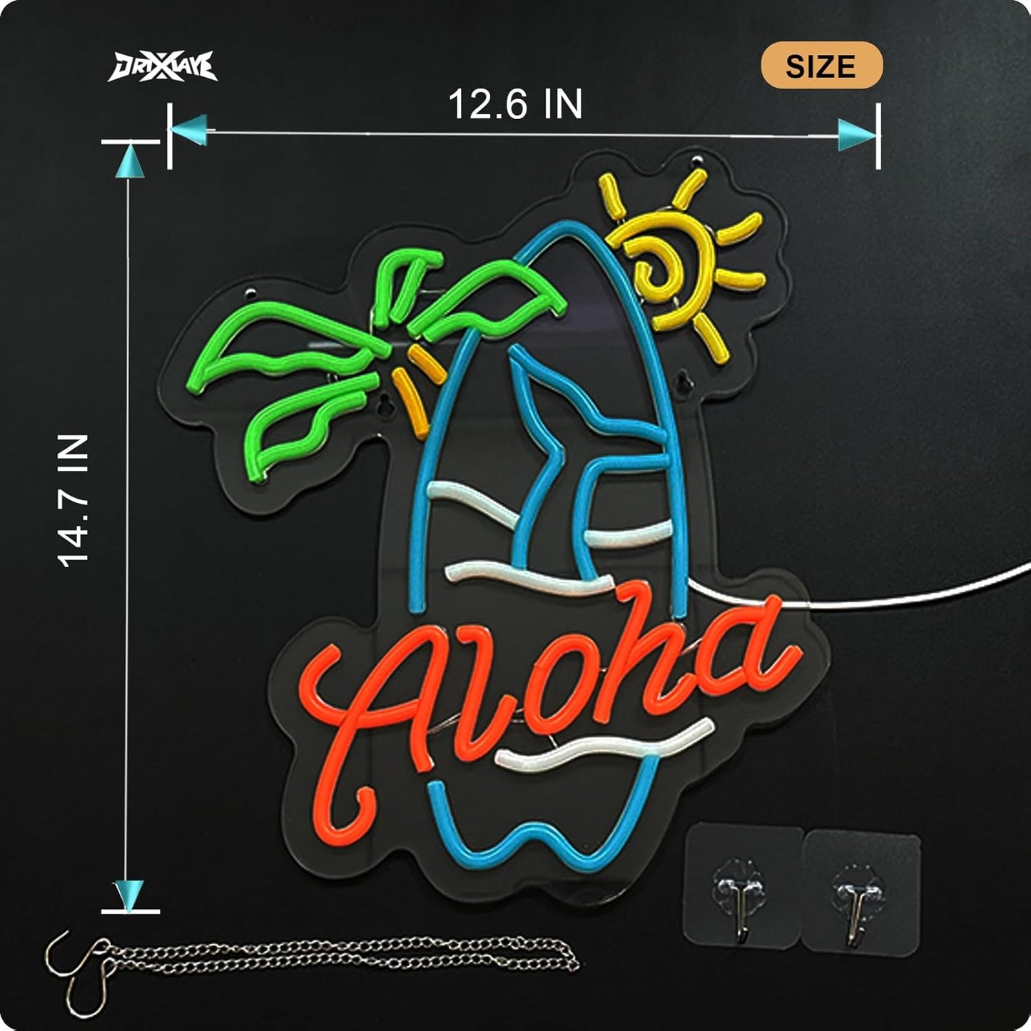 Aloha Palm Tree Neon Sign