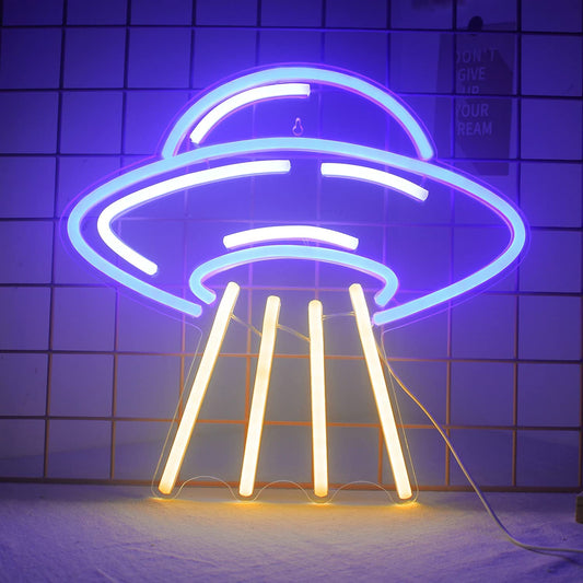 UFO Neon Sign Alien Spaceship