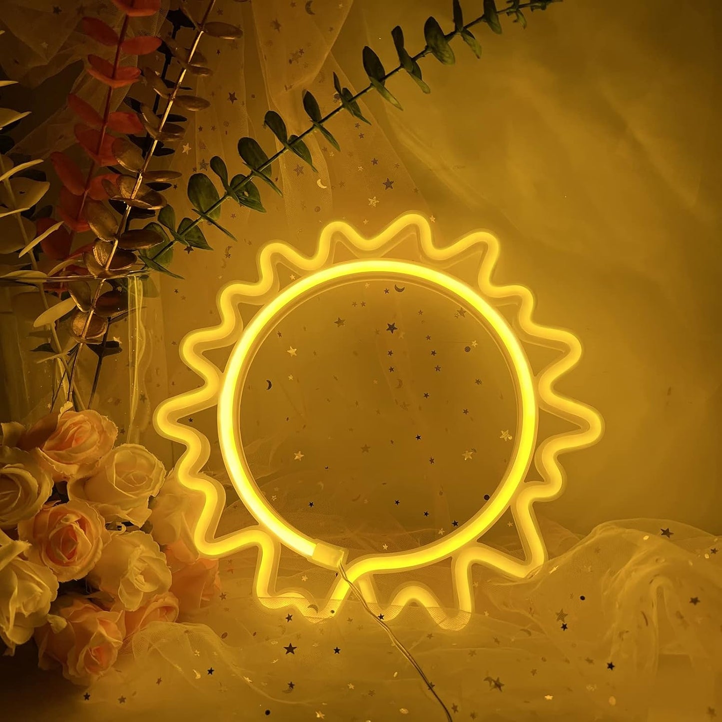 Aesthetic Yellow Sun Neon Sign