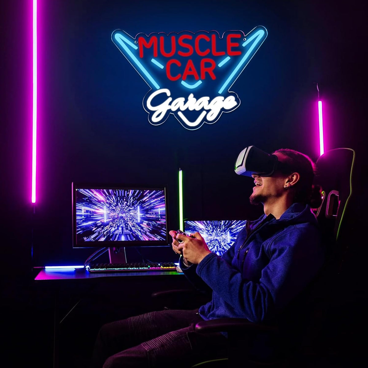 Muscle Car Garage Neon Light