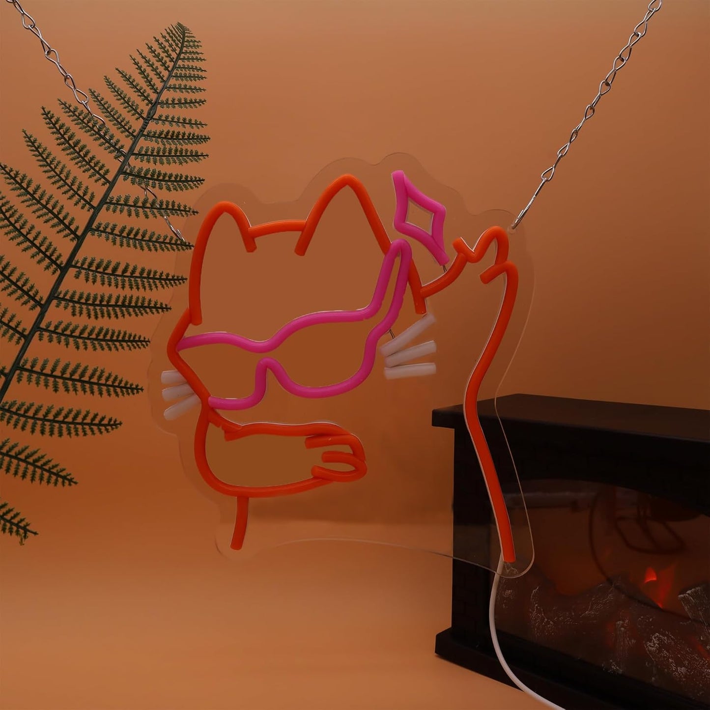 Cat in Glasses Neon Sign