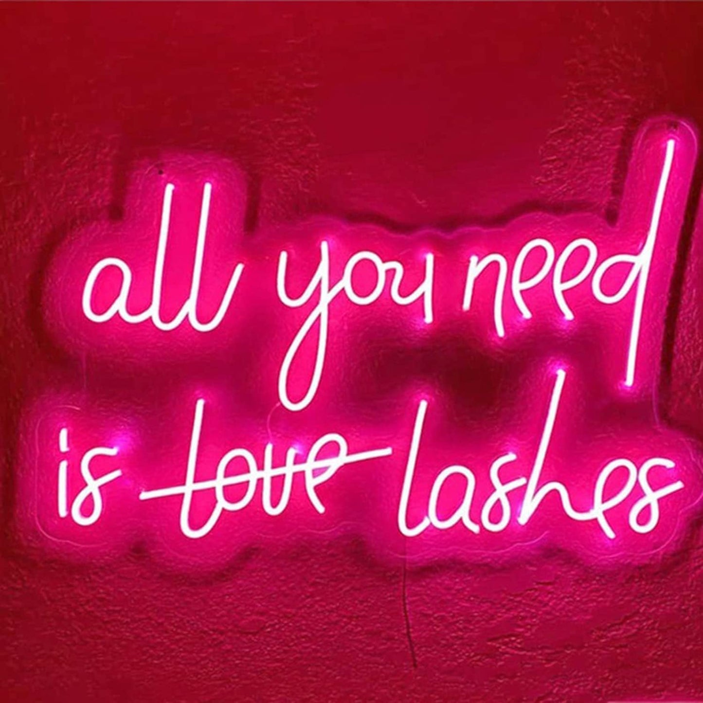 All You Need Is Love Lashes Neon Sign Beauty Led Light
