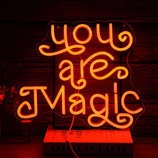 Orange "You Are Magic" Neon Sign