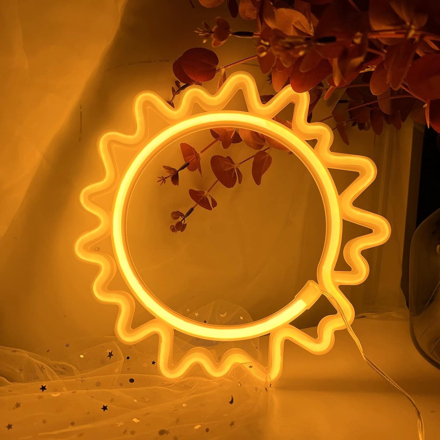 Aesthetic Yellow Sun Neon Sign