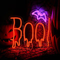 "Halloween Decor Boo" Neon Sign