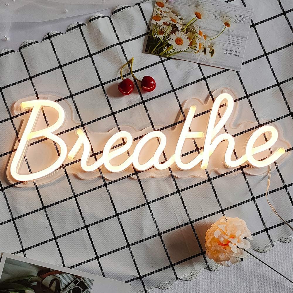 "Breathe" Neon Sign