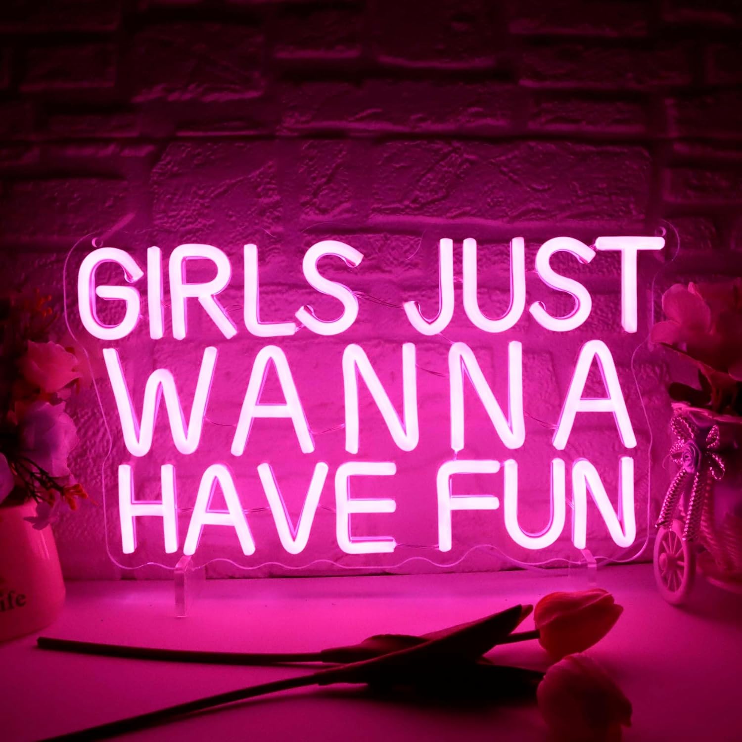 Girls Just Wanna Have Fun Neon Sign Party Girl Led Light