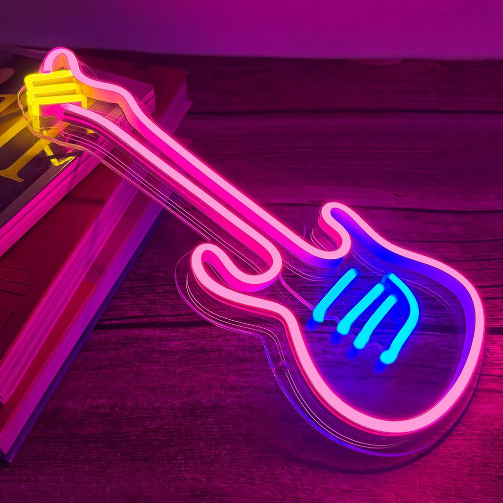 Guitar neon sign