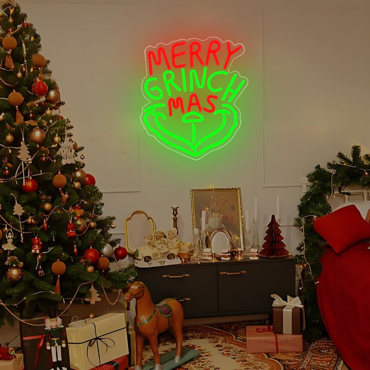 "Merry GrinchMas"  Neon Sign