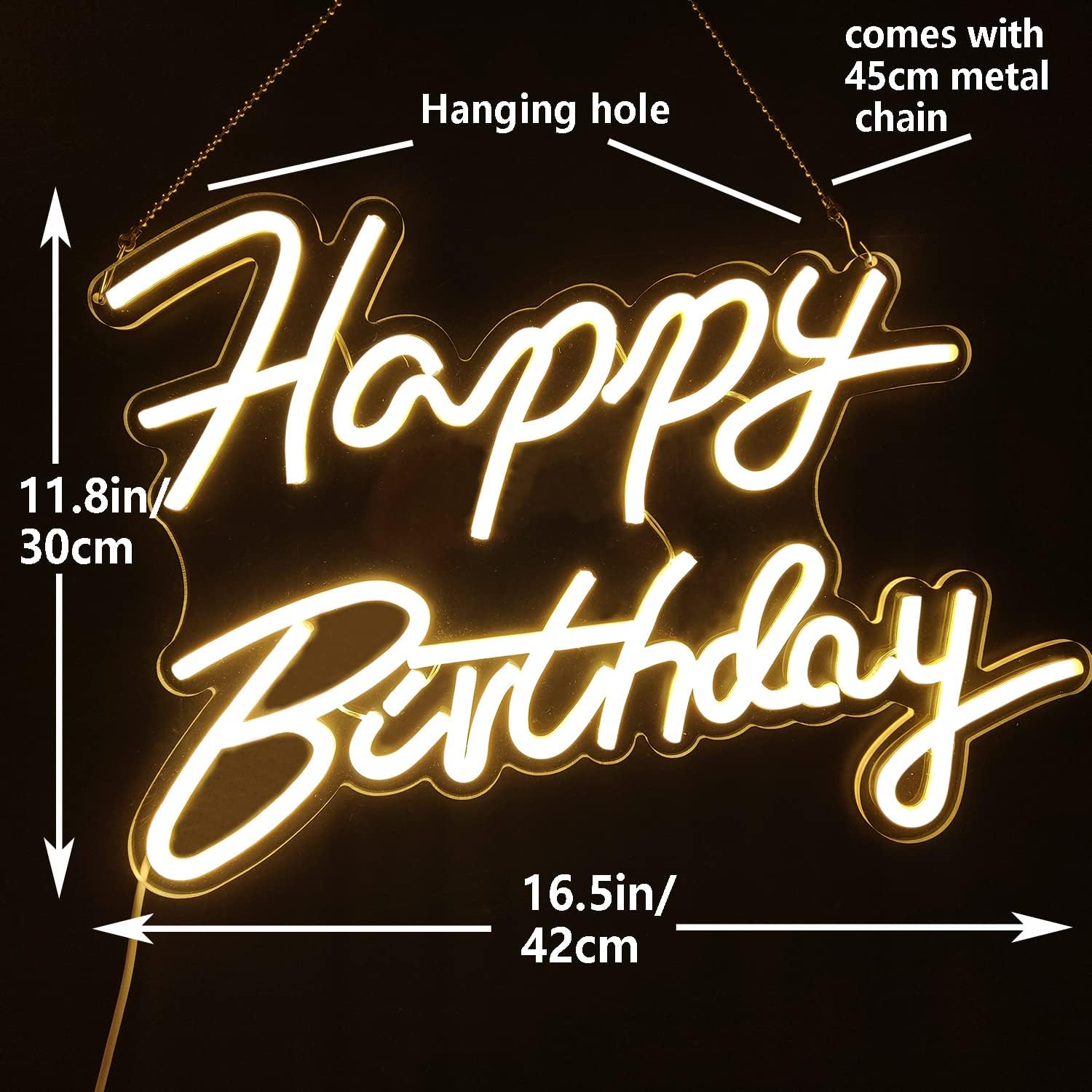 Happy Birthday LED Neon Sign