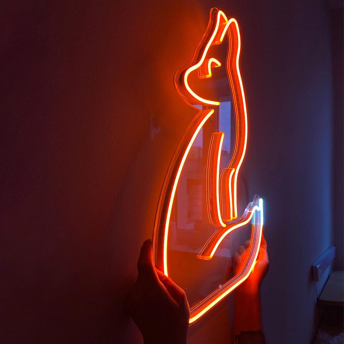 Orange Fox Neon Sign
