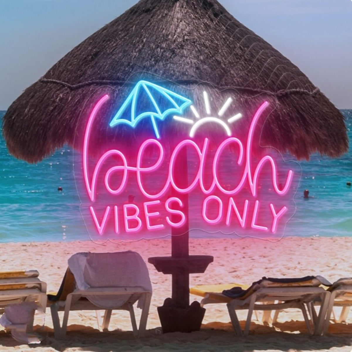 Beach Vibes Only Neon Sign