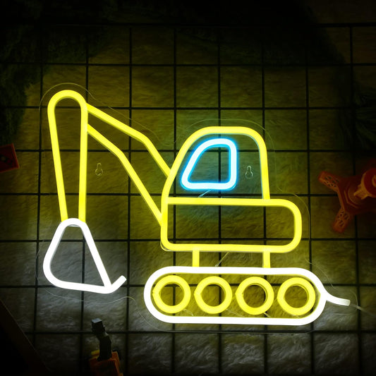 Construction Vehicle Neon Light