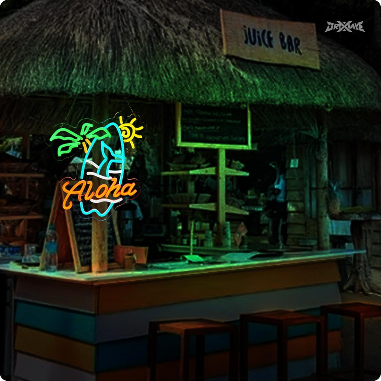 Aloha Palm Tree Neon Sign