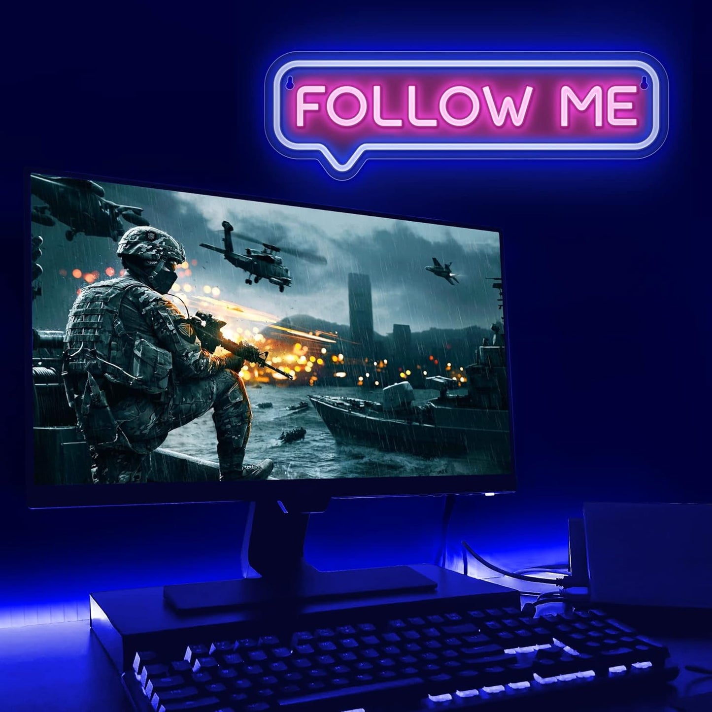 Follow Me Neon Sign