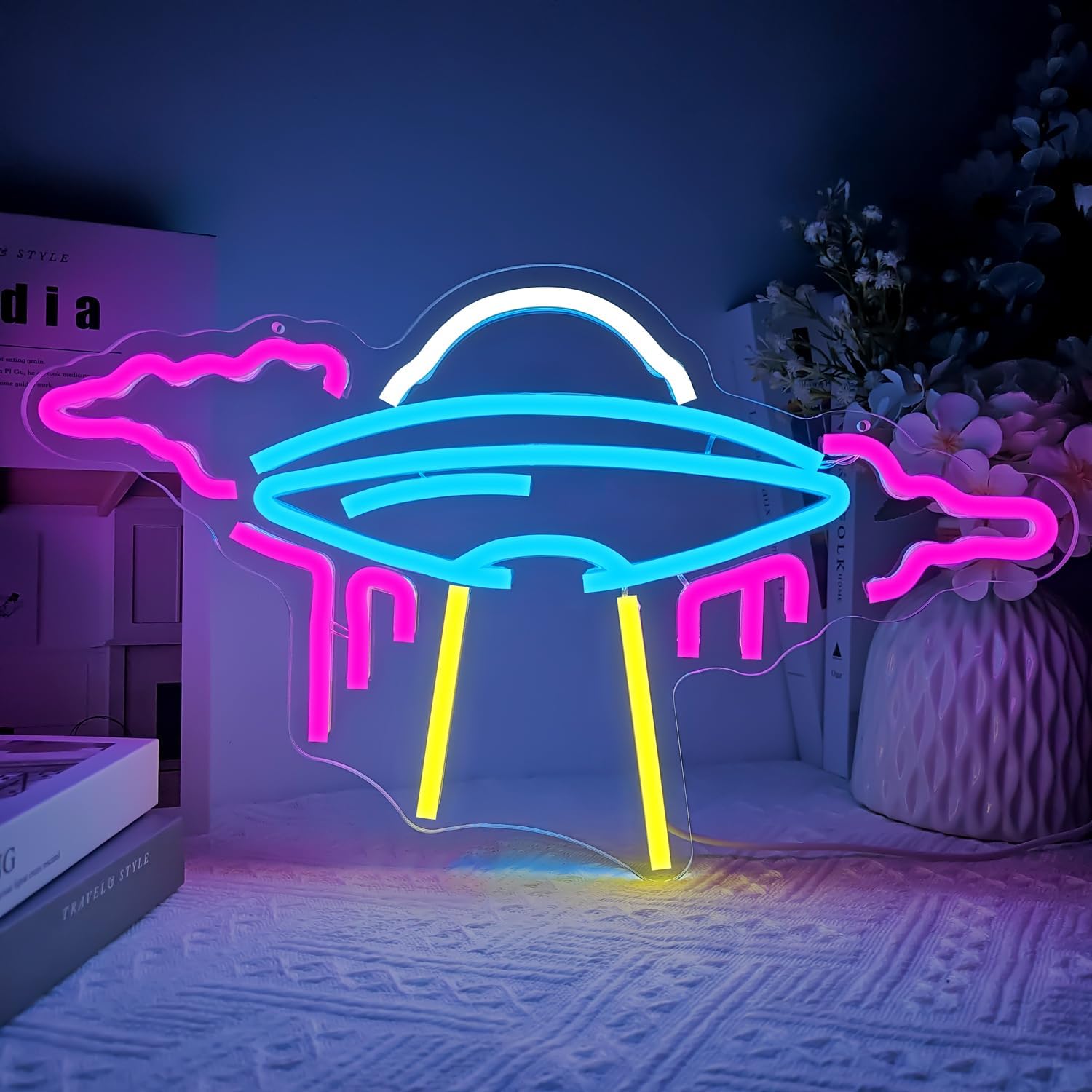 "Alien Spaceship" Neon Sign