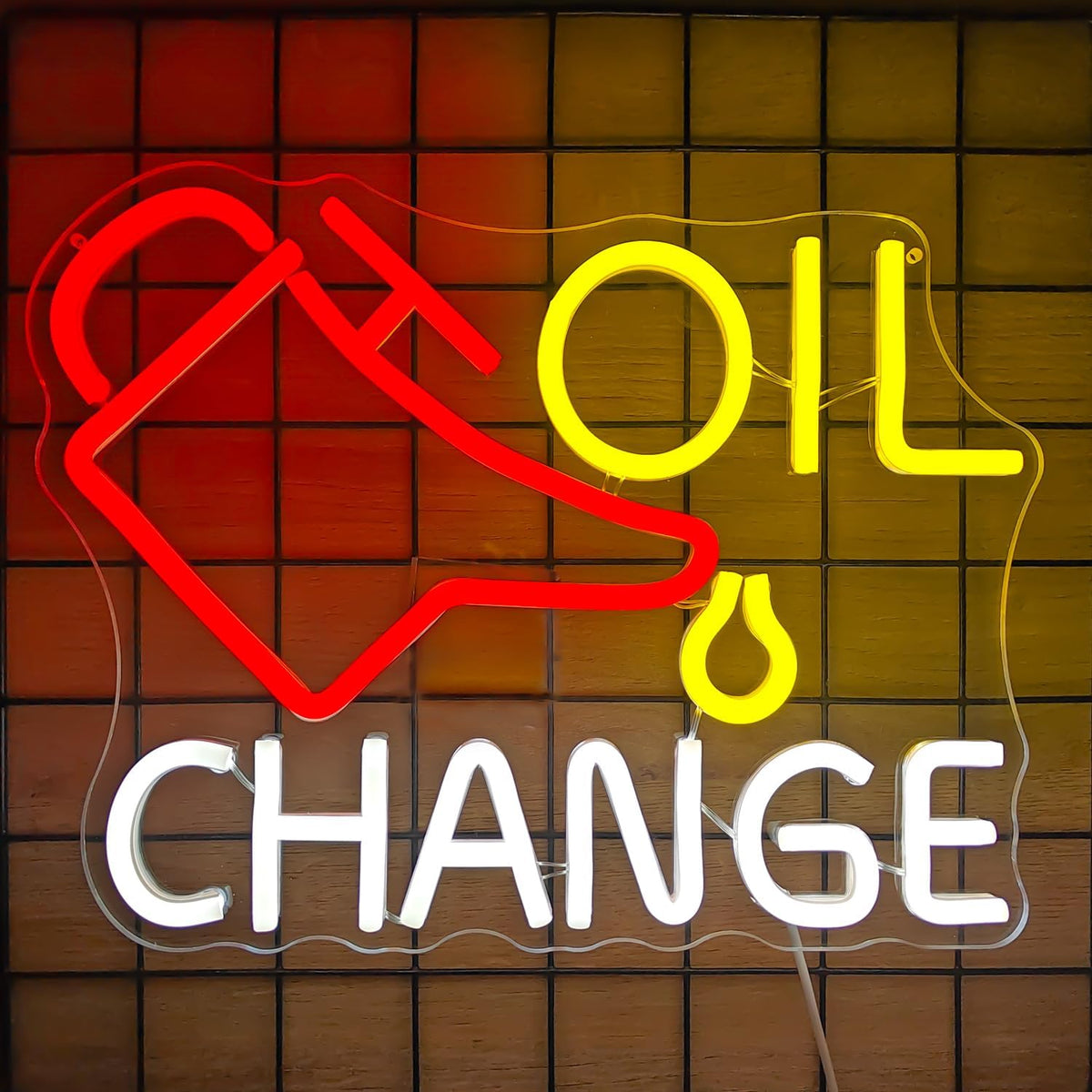 Oil Change Garage Neon Sign
