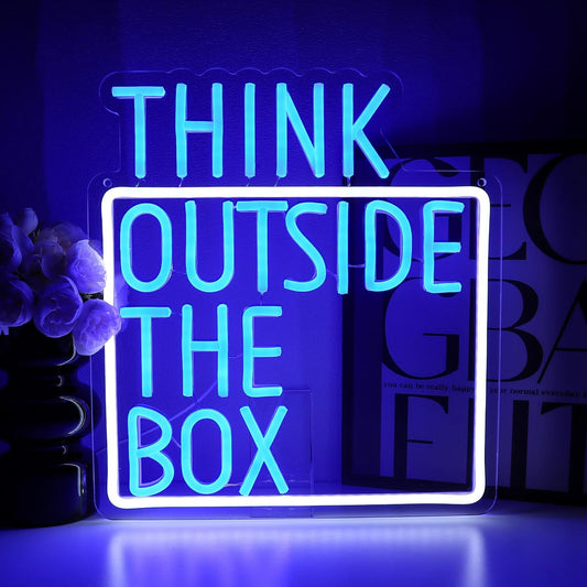 Think Outside The Box Neon Sign