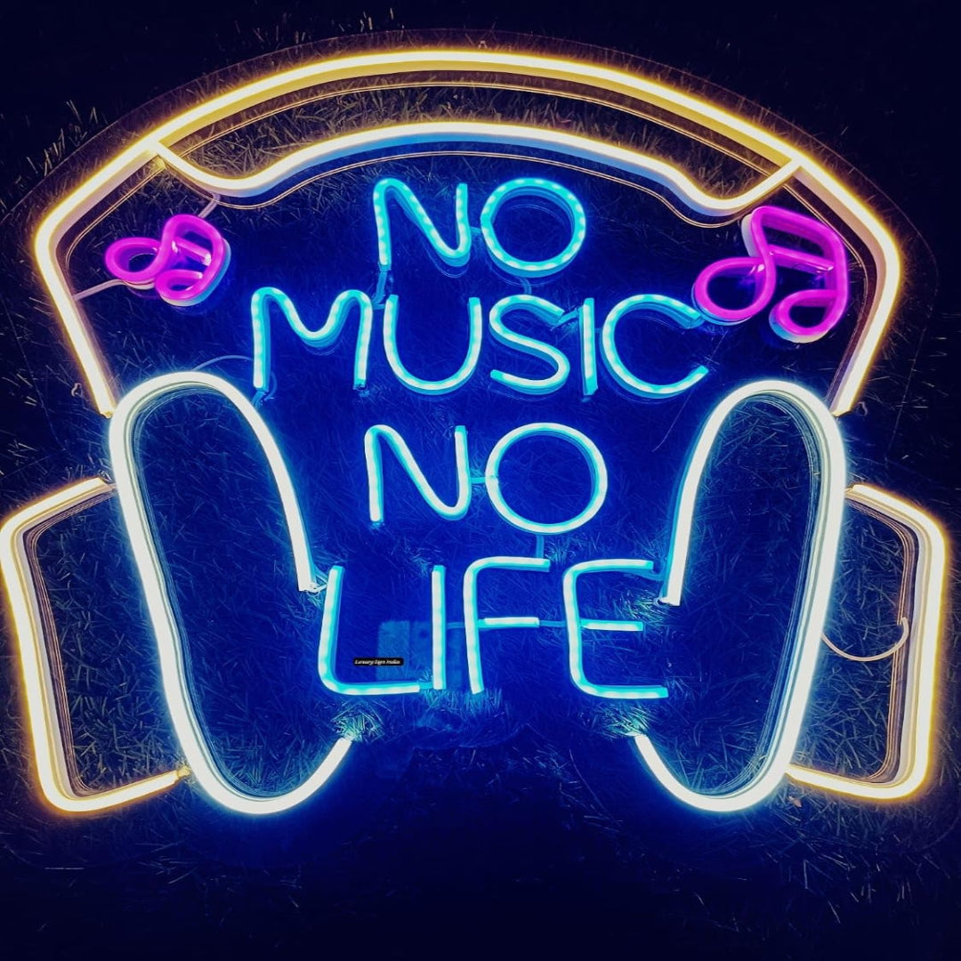 "No Music No Life" Neon Sign