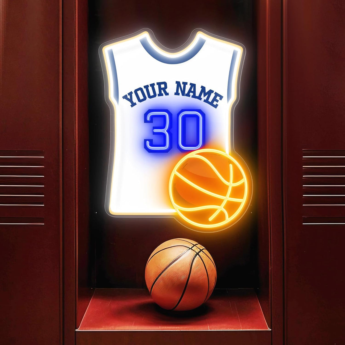 "Custom Basketball Jersey" Neon Sign