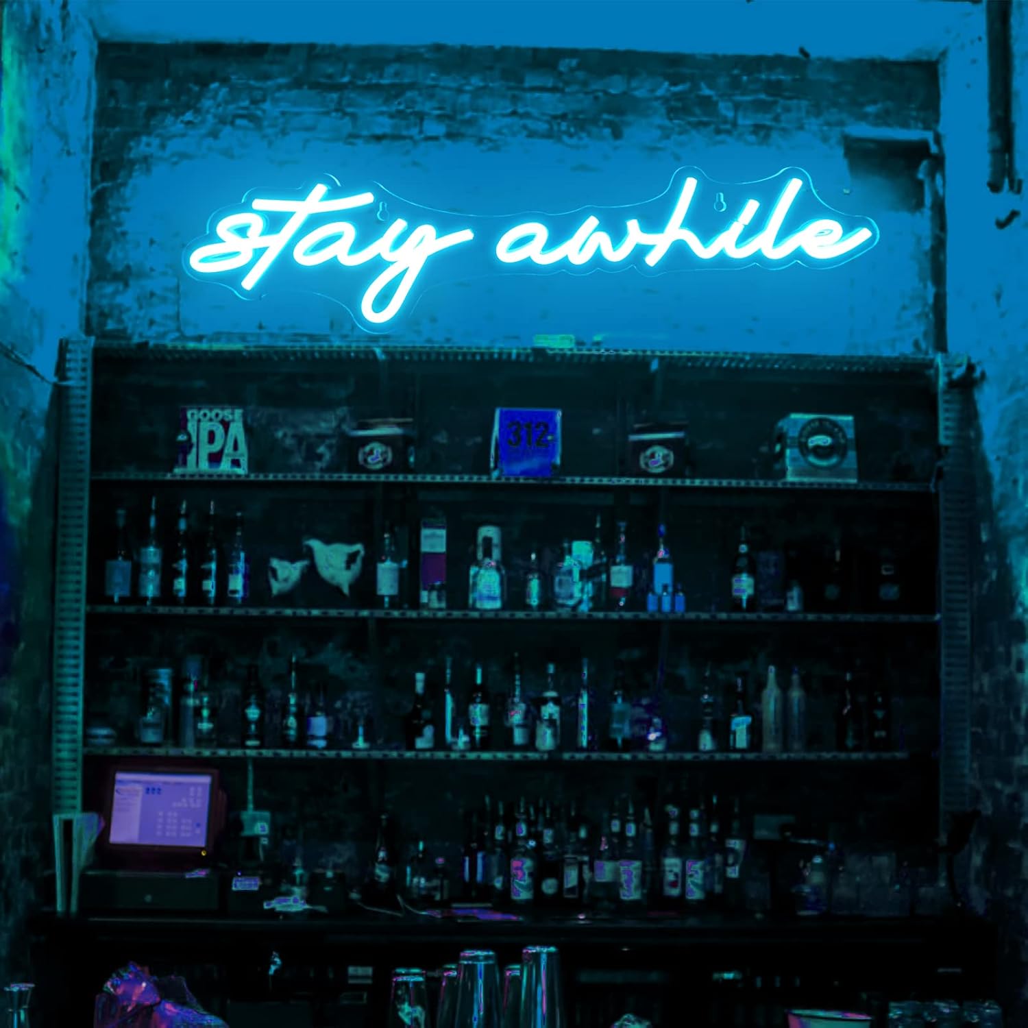 Stay Awhile Neon Sign