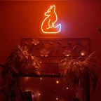 Orange Fox Neon Sign