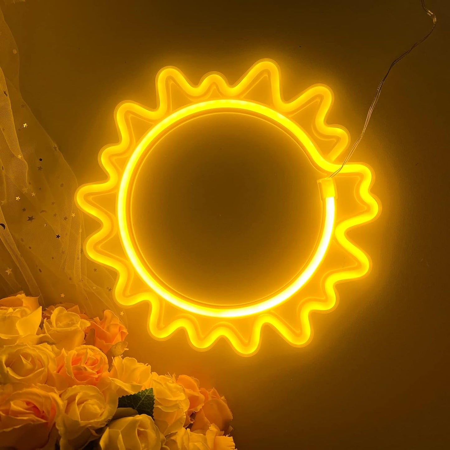 Aesthetic Yellow Sun Neon Sign