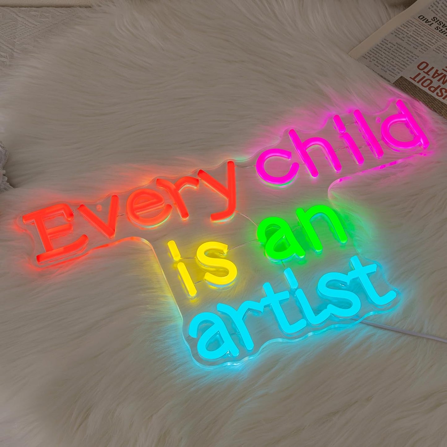 "Every Child Is An Artist" Neon Sign