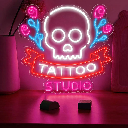 "Skull" Neon Tattoo Neon Sign