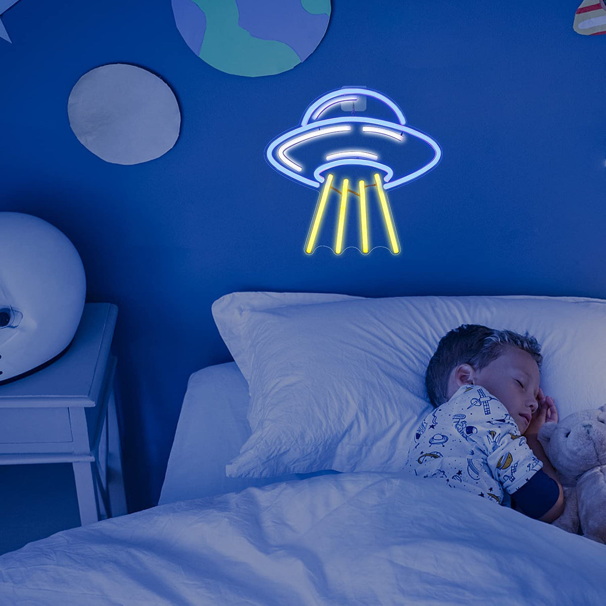 UFO Neon Sign Alien Spaceship