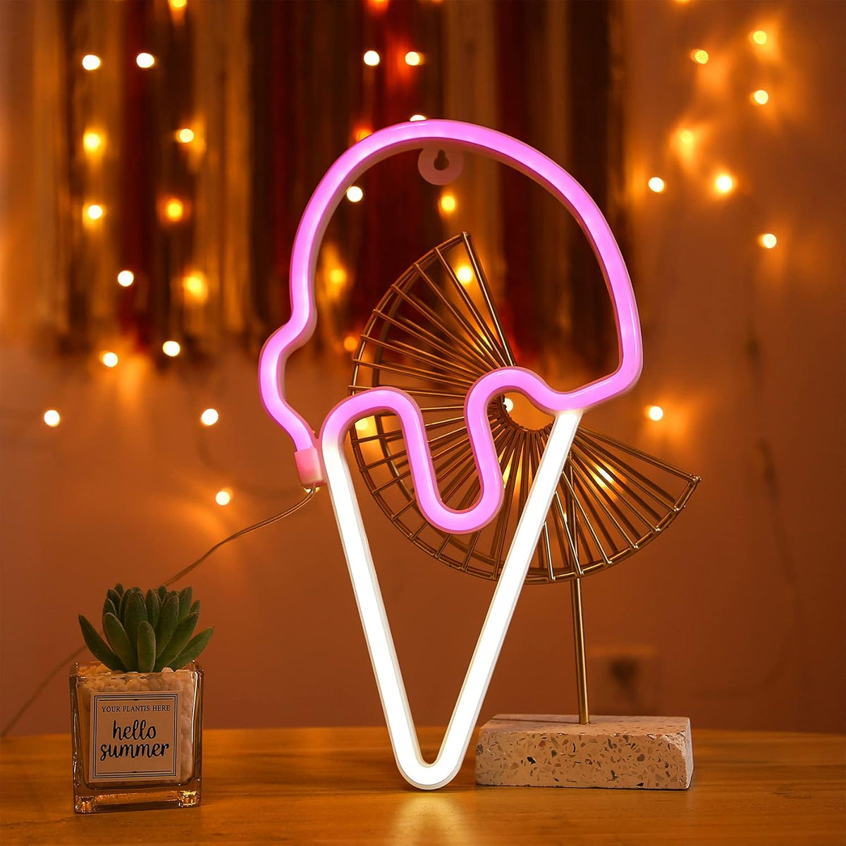 Melting Ice Cream Neon Sign