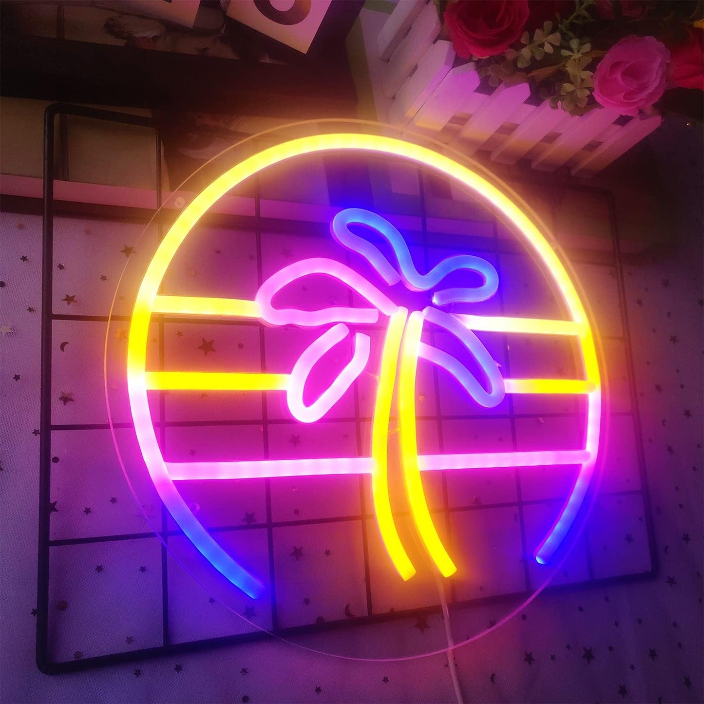 Tropical Coconut Palm Tree Neon Sign