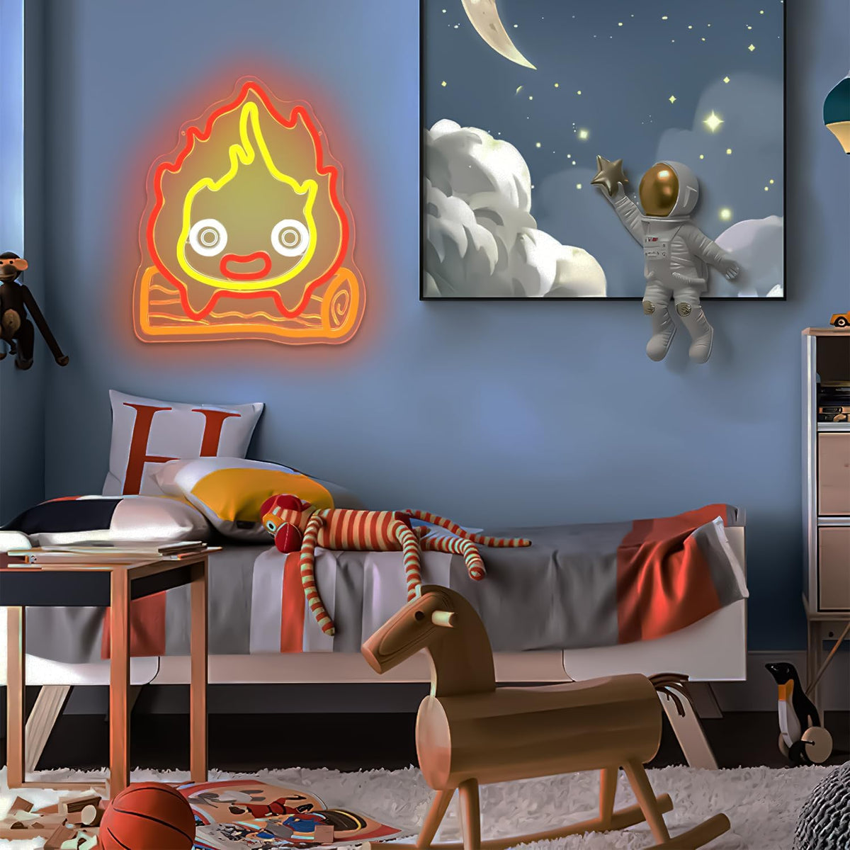 Calcifer Anime Flame Neon Sign