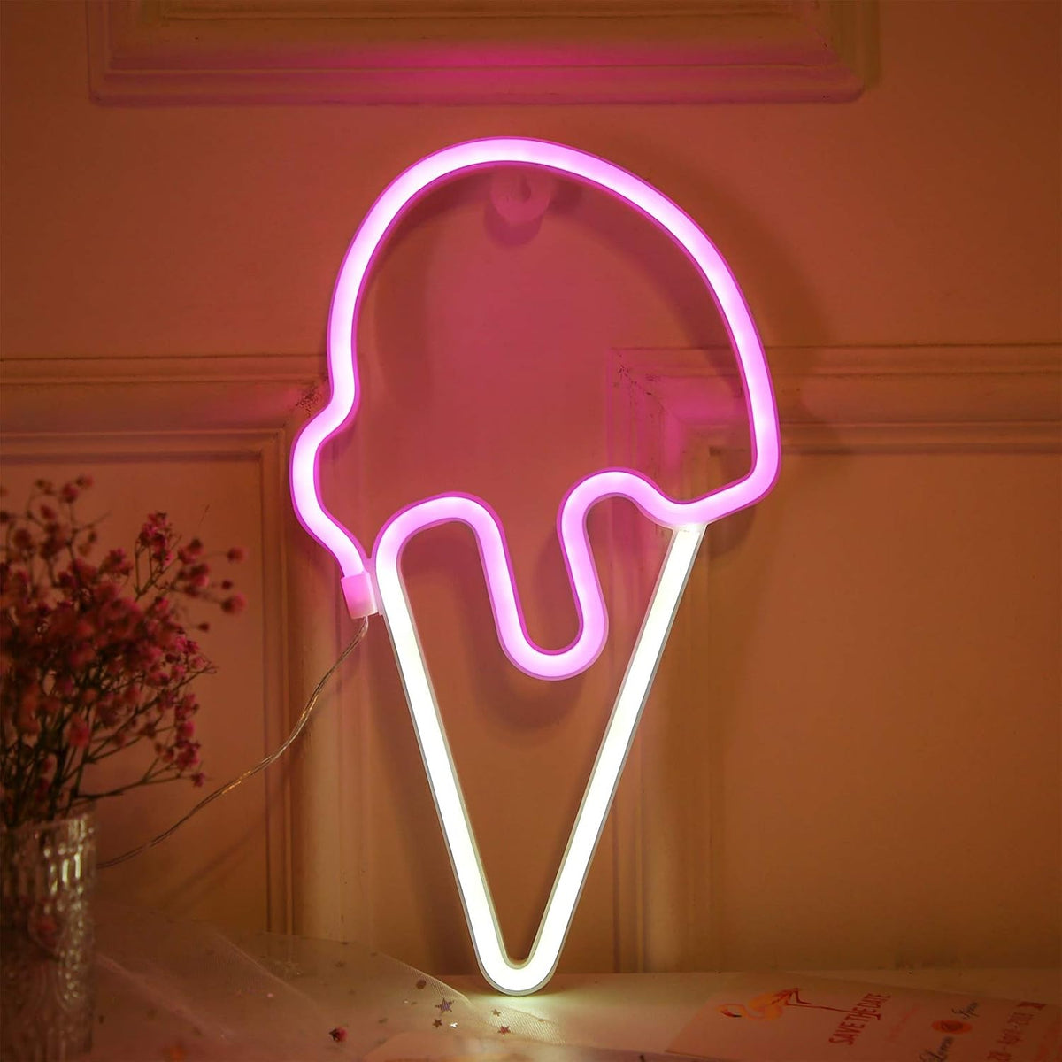 Melting Ice Cream Neon Sign