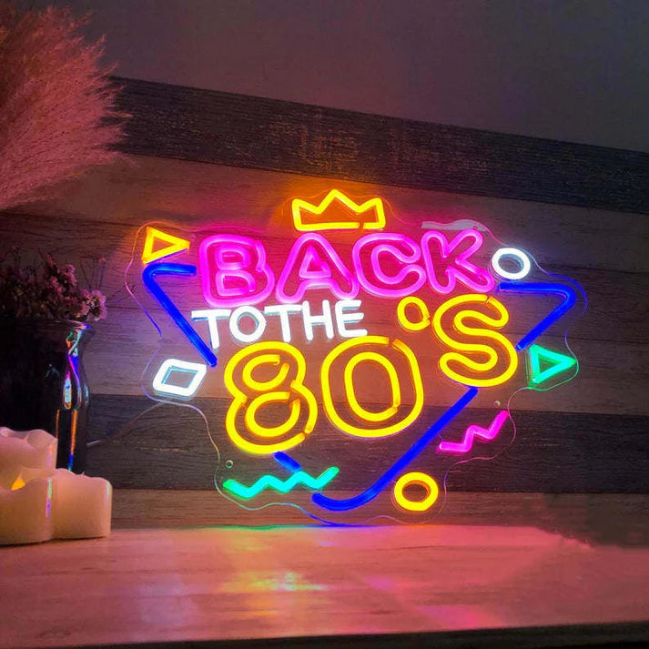 Back to The 80s Bar Neon Sign