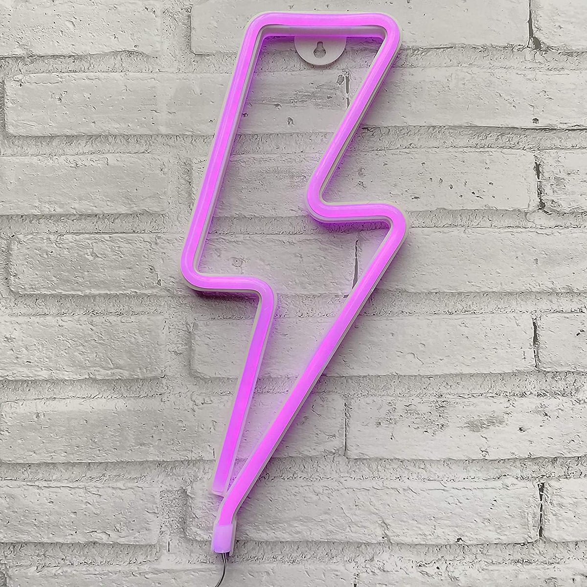 Lightning Shape Purple Neon Sign