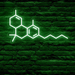 THC Molecule Neon Sign