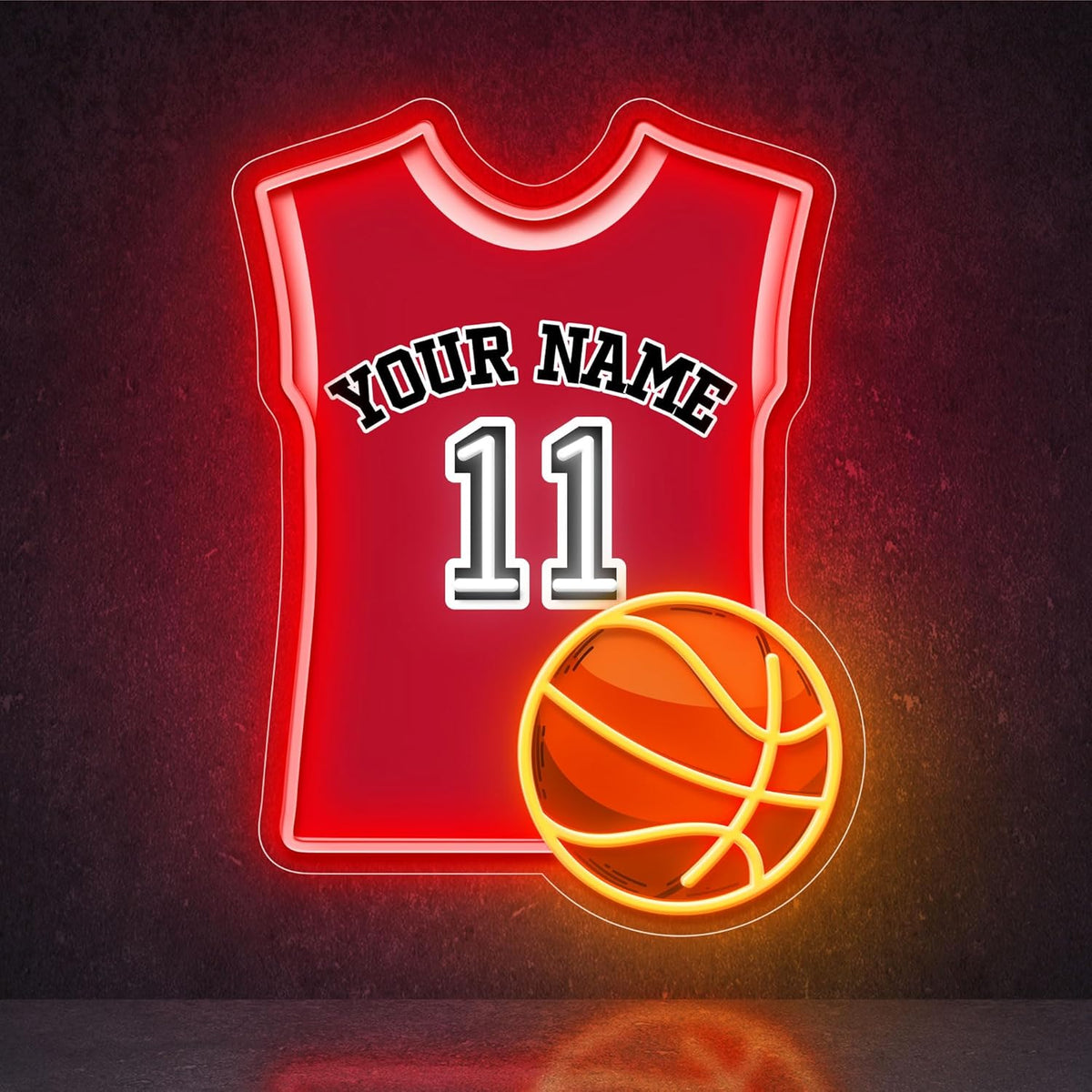 "Custom Basketball Jersey" Neon Sign