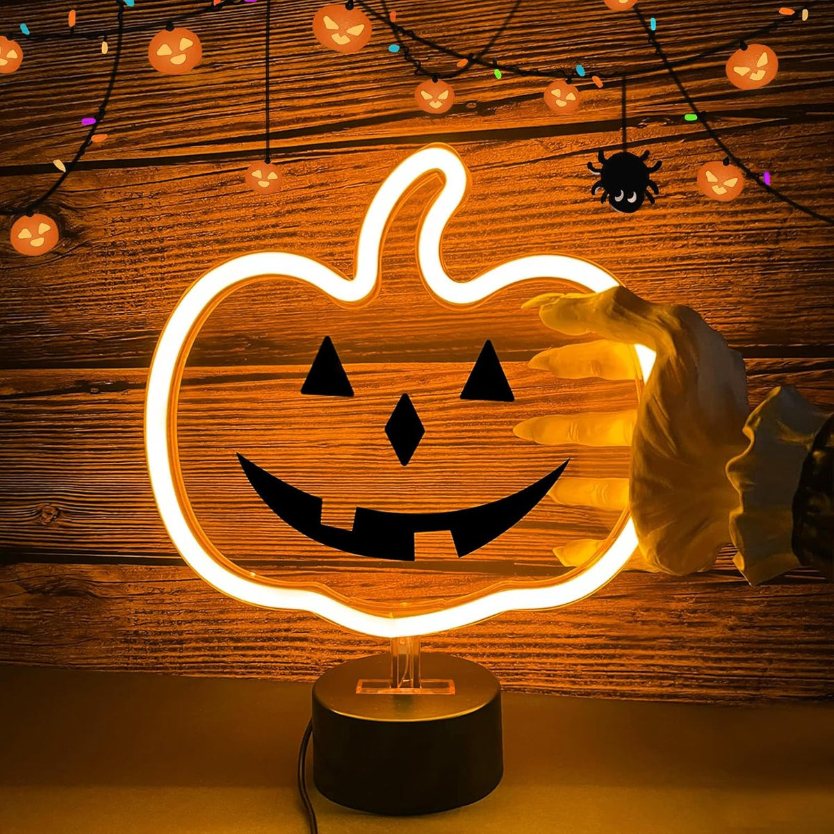 Simple Jack-O-Lantern Pumpkin LED Neon Sign