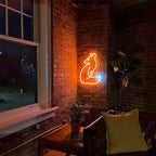 Orange Fox Neon Sign