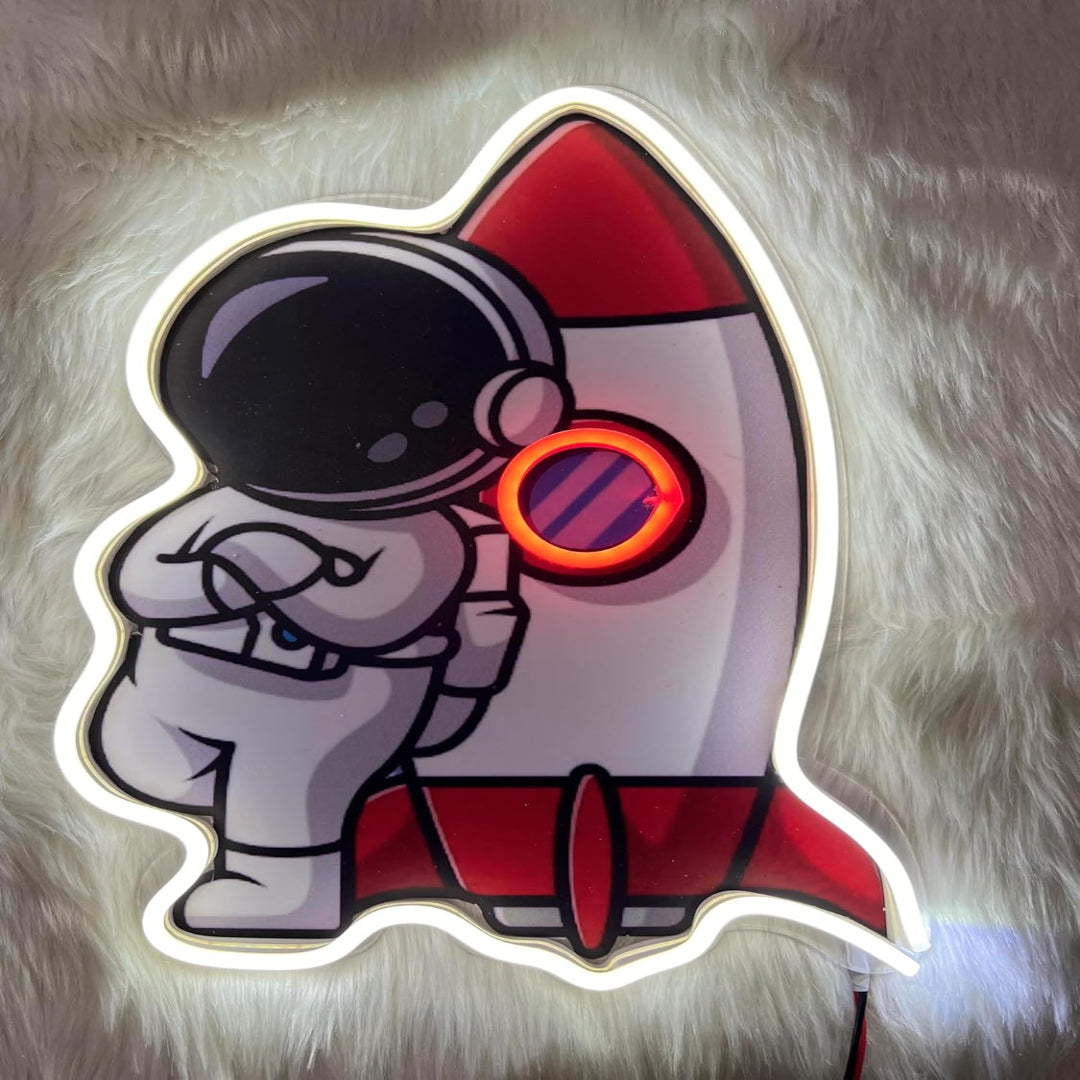 Astronaut with Spaceship Light